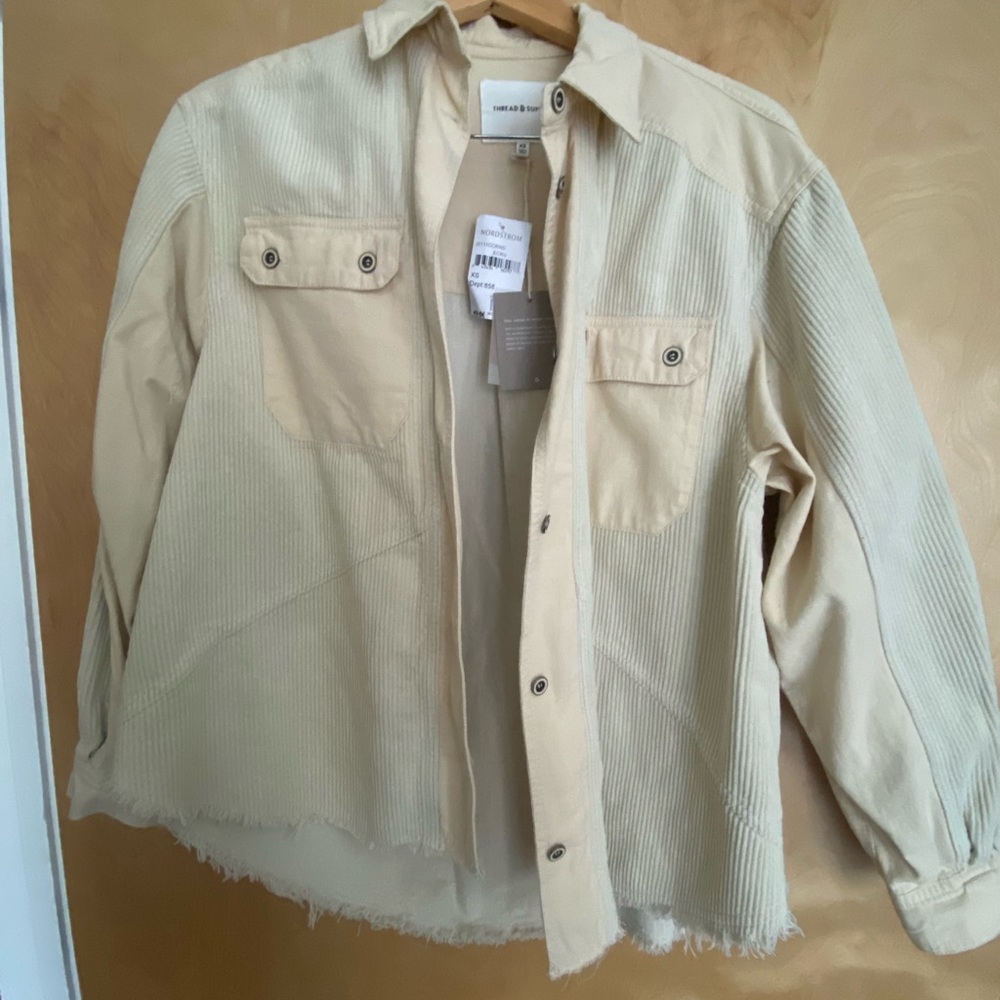 XS Nordstrom Thread + Supply oversized cream shacketNever worn! New with tags